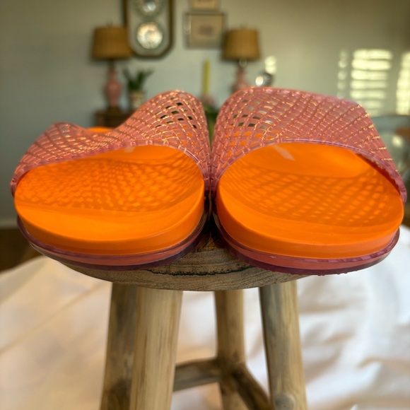 Opening Ceremony X Melissa Size 7 Vibrant Orange and Pink Slides - Picture 6 of 9